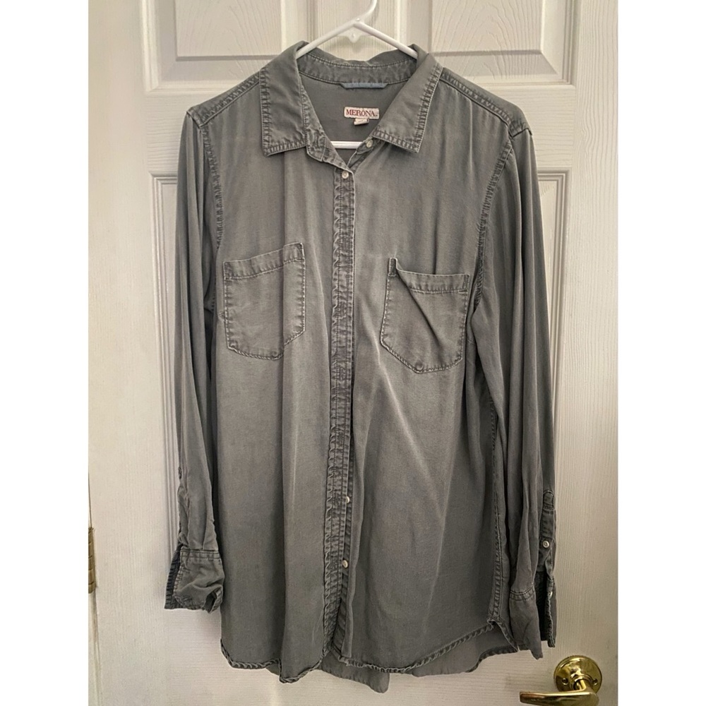 Merona Gray Button Down Shirt